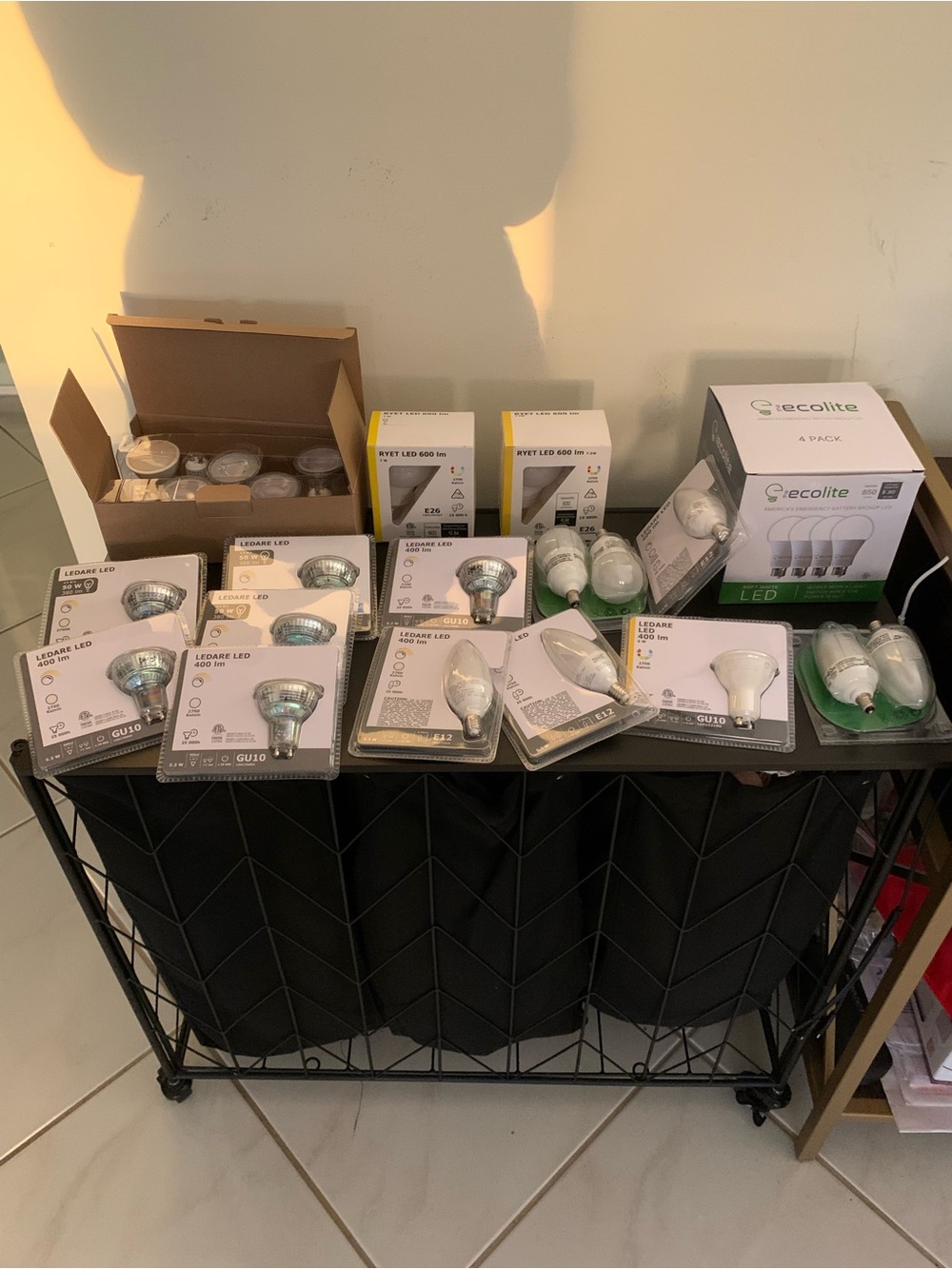 Lot of 31 different types of light bulbs